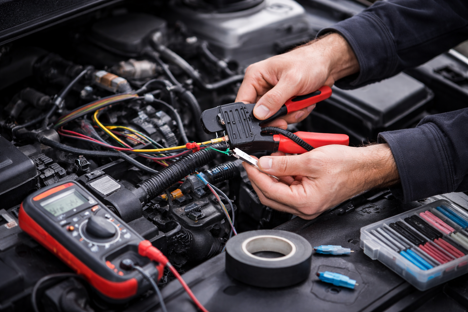 Reparasjon og utbedring av bilelektronikk på verksted